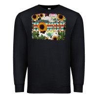 Black Howdy Serape And Sunflower Premium Sweatshirt - RanaPortraitStore