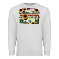 Dove Grey Howdy Serape And Sunflower Premium Sweatshirt - RanaPortraitStore