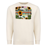 Sandshell Howdy Serape And Sunflower Premium Sweatshirt - RanaPortraitStore
