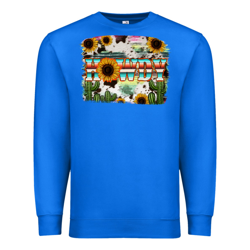 Howdy Serape And Sunflower Premium Sweatshirt by RanaPortraitStore | Teevron