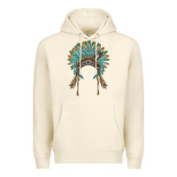 Sandshell native american headdress turquise Premium Hoodie - BarkalooDesign