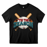 Black 'tis the season baseball Heavy Core Tee - FaDigitalArtStudio