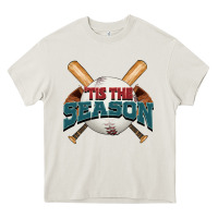 Cream 'tis the season baseball Heavy Core Tee - FaDigitalArtStudio