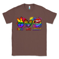 Chestnut Peace love equality Classic Tee - FaDigitalArtStudio