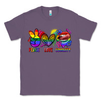 Lavender Peace love equality Classic Tee - FaDigitalArtStudio
