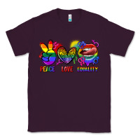Plum Peace love equality Classic Tee - FaDigitalArtStudio