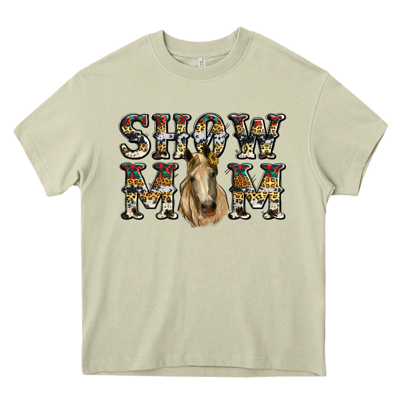 Show Mom Horse Heavy Core Tee by RanaPortraitStore | Teevron
