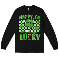 Black happy go lucky Long Sleeve Tee - Artiststas