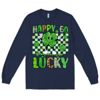Navy happy go lucky Long Sleeve Tee - Artiststas