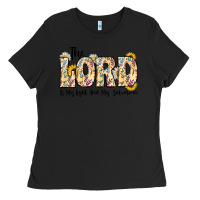 Black the lord is my light and my salvation Ladies Tee - CowhideDigitalArt