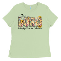 Matcha the lord is my light and my salvation Ladies Tee - CowhideDigitalArt