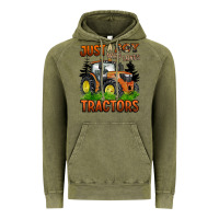 Vintage Olive just a boy who loves tractors Vintage Hoodie - BarkalooDesign
