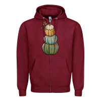 Burgundy pumpkins Zipper Hoodie - RanaPortraitStore