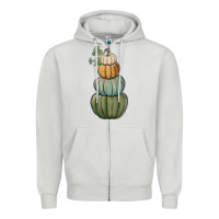 Dove Grey pumpkins Zipper Hoodie - RanaPortraitStore