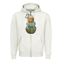 Oatmeal Heather pumpkins Zipper Hoodie - RanaPortraitStore