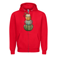 Red pumpkins Zipper Hoodie - RanaPortraitStore