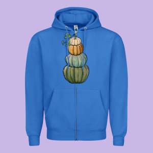 Pumpkins Zipper Hoodie Designed By Ranaportraitstore