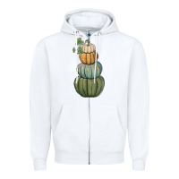 White pumpkins Zipper Hoodie - RanaPortraitStore
