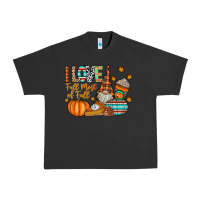 Pigment Black i love fall most of fall Urban Heavy Tee - CowhideDigitalArt