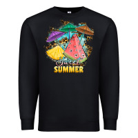 Black sweet summer watermelon pineapple fruits Premium Sweatshirt - RanaPortraitStore