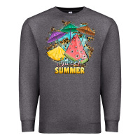 Charcoal Heather sweet summer watermelon pineapple fruits Premium Sweatshirt - RanaPortraitStore