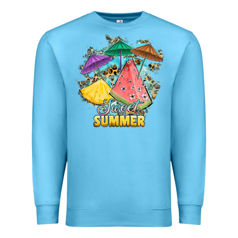 Sweet Summer Watermelon Pineapple Fruits Premium Sweatshirt by RanaPortraitStore | Teevron
