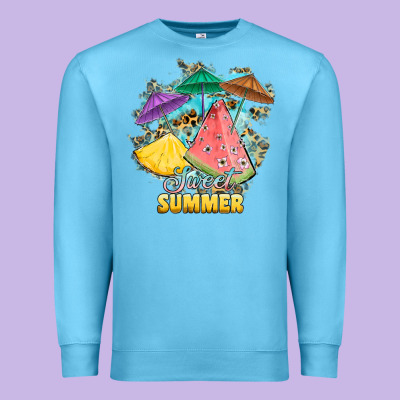 Sweet Summer Watermelon Pineapple Fruits Premium Sweatshirt Designed By Ranaportraitstore