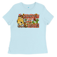 Baby Blue Country Ass Chick Ladies Tee - CowhideDigitalArt