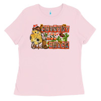 Bubblegum Pink Country Ass Chick Ladies Tee - CowhideDigitalArt
