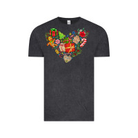 Vintage Black merry Christmas heart Vintage Tee - CowhideDigitalArt