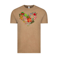 Vintage Coffee merry Christmas heart Vintage Tee - CowhideDigitalArt