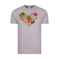 Vintage Zinc merry Christmas heart Vintage Tee - CowhideDigitalArt