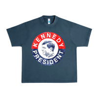 Midnight Navy vintage 1960 kennedy for president Urban Heavy Tee - DesigneFamous