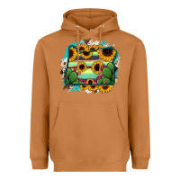 Meerkat Oregon Map Sunflower Cactus Serape Heavyweight Hoodie - RanaPortraitStore