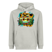 Moon Dust Oregon Map Sunflower Cactus Serape Heavyweight Hoodie - RanaPortraitStore