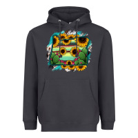 Smoke Oregon Map Sunflower Cactus Serape Heavyweight Hoodie - RanaPortraitStore