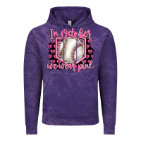 Cloud Purple in october we wear pink baseball Vintage Hoodie - BarkalooDesign