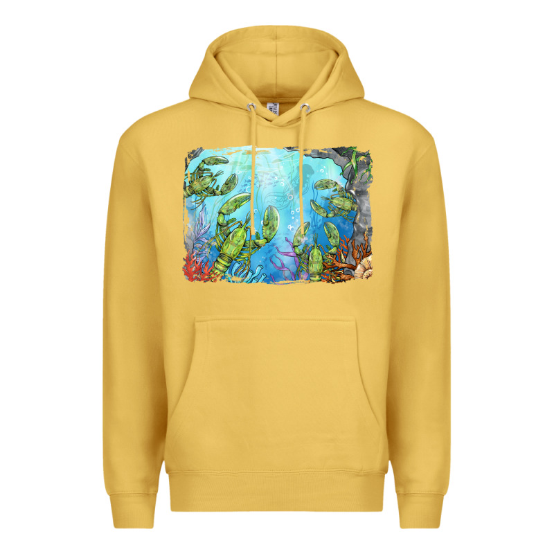 Lobster Background Premium Hoodie by BarkalooDesign | Teevron
