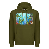 Army Green lobster background Premium Hoodie - BarkalooDesign