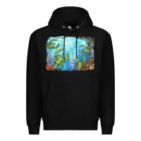 Black lobster background Premium Hoodie - BarkalooDesign