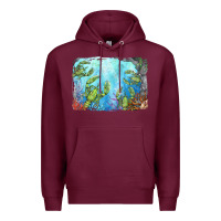 Burgundy lobster background Premium Hoodie - BarkalooDesign