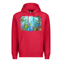 Cardinal lobster background Premium Hoodie - BarkalooDesign