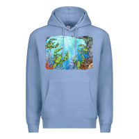 Colony Blue lobster background Premium Hoodie - BarkalooDesign
