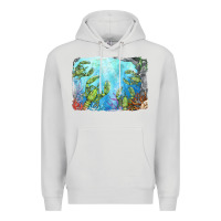 Dove Grey lobster background Premium Hoodie - BarkalooDesign