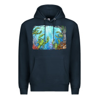 Navy lobster background Premium Hoodie - BarkalooDesign