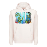 Pale Pink lobster background Premium Hoodie - BarkalooDesign
