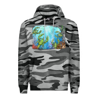 Slate Camo lobster background Premium Hoodie - BarkalooDesign