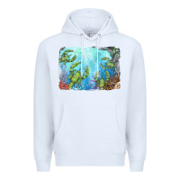White lobster background Premium Hoodie - BarkalooDesign