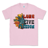 Bubblegum Pink Long live freedom Classic Tee - FaDigitalArtStudio