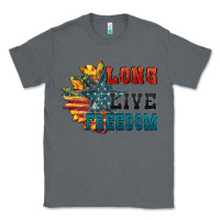 Charcoal Heather Long live freedom Classic Tee - FaDigitalArtStudio
